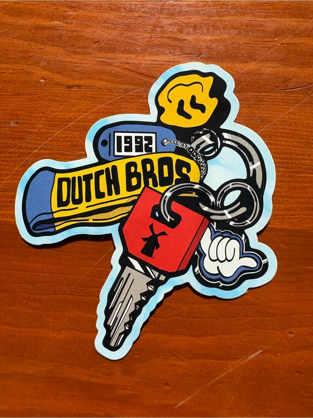 Dutch Bros Keychain Sticker